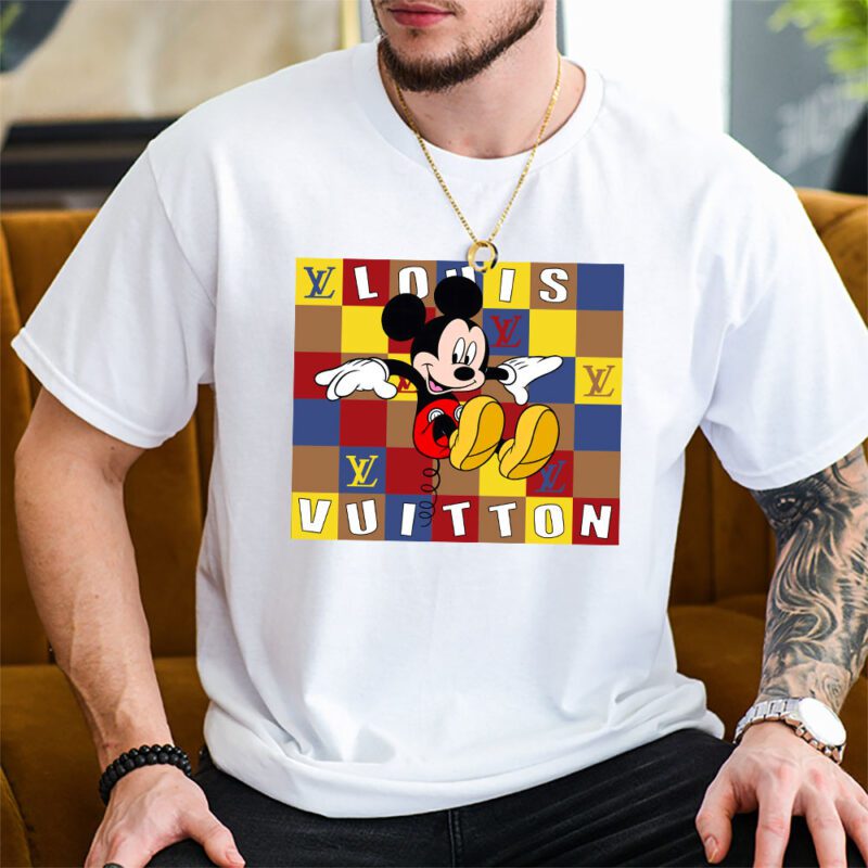Mickey Mouse Louis Vuitton Unisex T Shirt Cotton Tee TAT8290 2