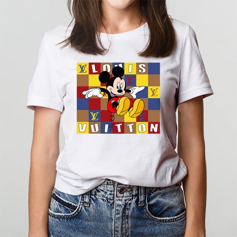 Mickey Mouse Louis Vuitton Unisex T Shirt Cotton Tee TAT8290 3