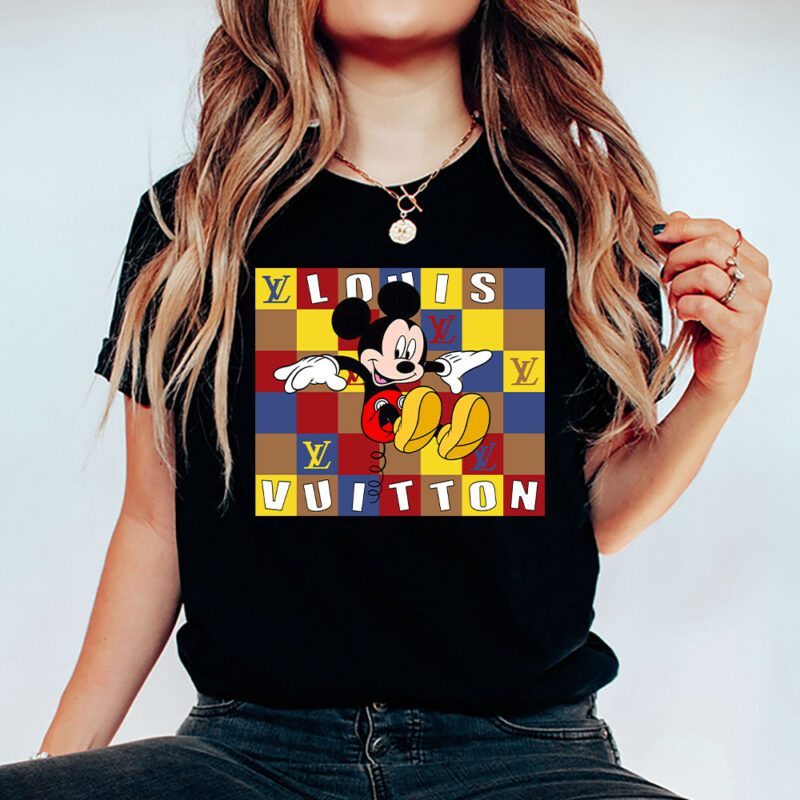 Mickey Mouse Louis Vuitton Unisex T Shirt Cotton Tee TAT8290 5
