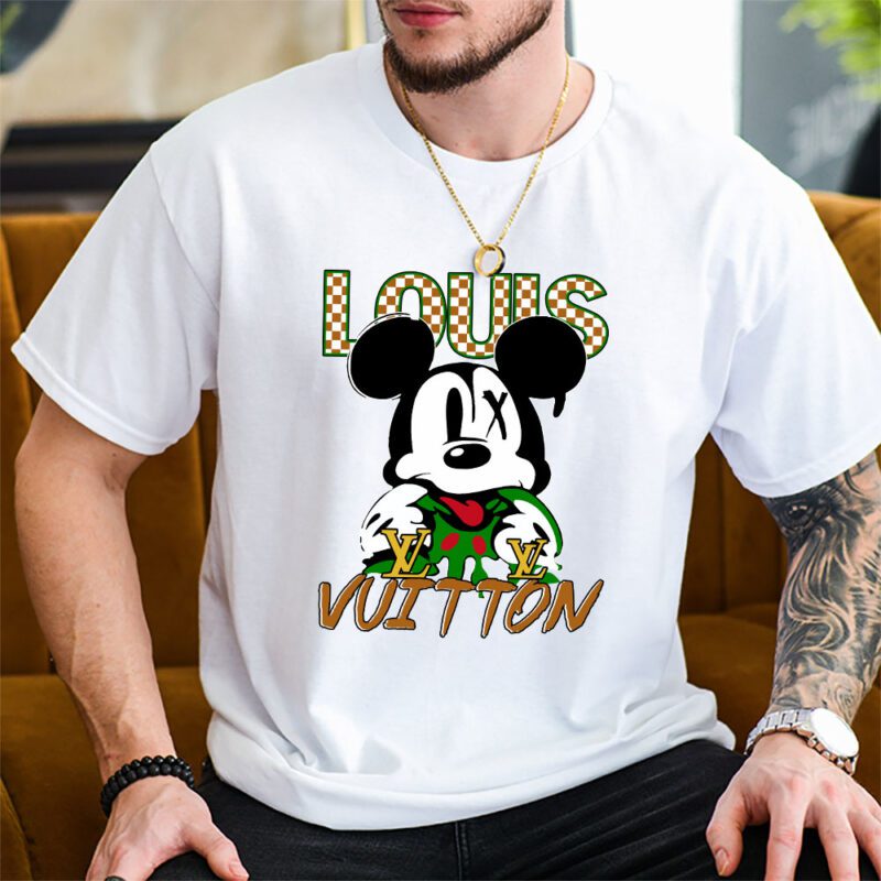 Mickey Mouse Louis Vuitton Unisex T Shirt Cotton Tee TAT8291 2