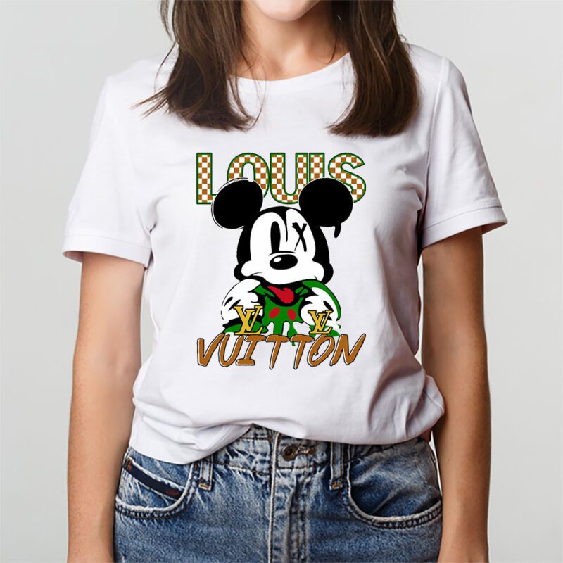 Mickey Mouse Louis Vuitton Unisex T Shirt Cotton Tee TAT8291 3