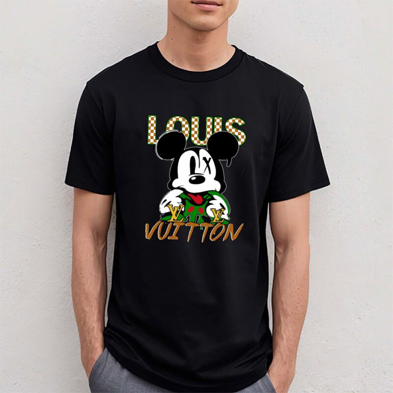 Mickey Mouse Louis Vuitton Unisex T Shirt Cotton Tee TAT8291 4