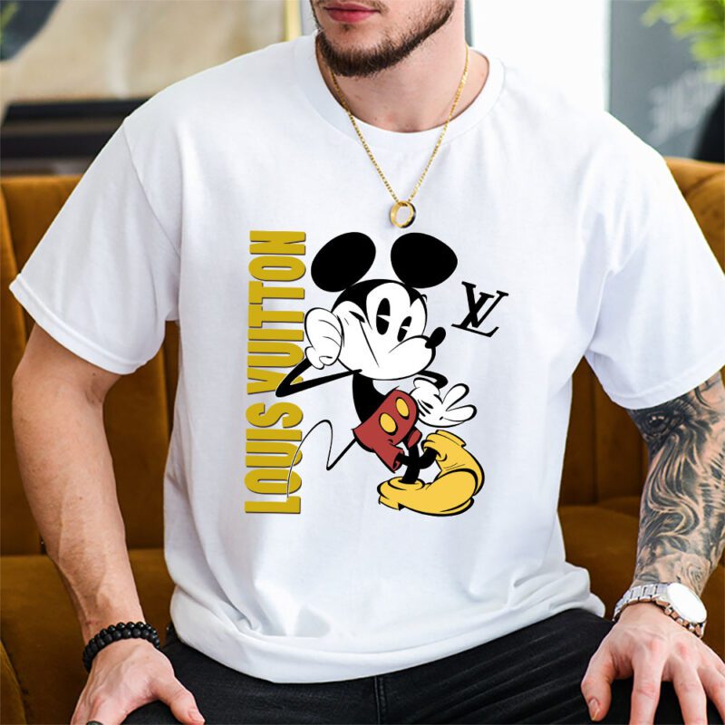 Mickey Mouse Louis Vuitton Unisex T Shirt Cotton Tee TAT8294 2