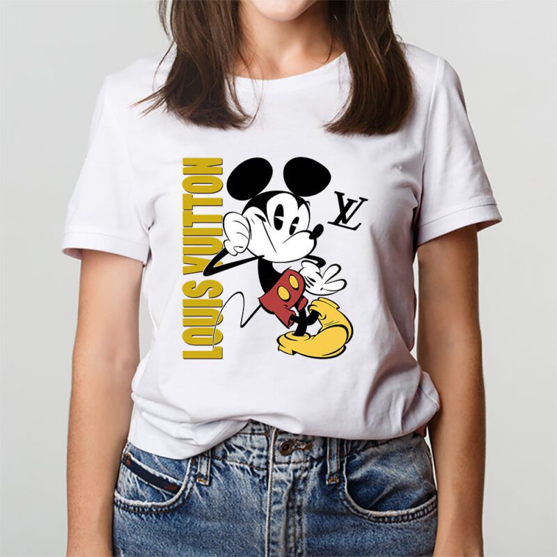 Mickey Mouse Louis Vuitton Unisex T Shirt Cotton Tee TAT8294 3