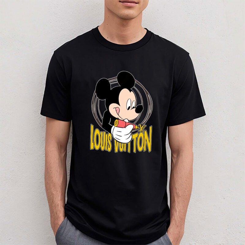 Mickey Mouse Louis Vuitton Unisex T Shirt Cotton Tee TAT8295 4