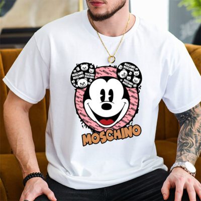 Mickey Mouse Moschino Unisex T-Shirt Cotton Tee TAT7083 2 Mickey Mouse Moschino Unisex T Shirt Cotton Tee TAT7083 2