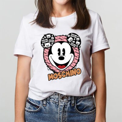 Mickey Mouse Moschino Unisex T-Shirt Cotton Tee TAT7083 3 Mickey Mouse Moschino Unisex T Shirt Cotton Tee TAT7083 3