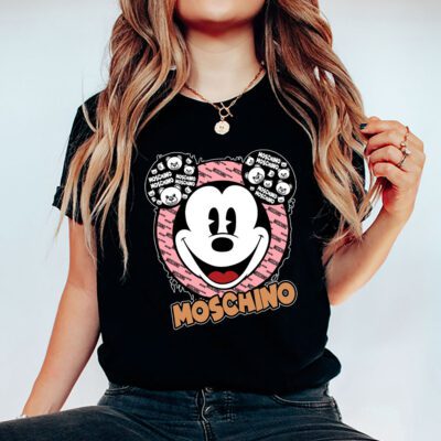 Mickey Mouse Moschino Unisex T-Shirt Cotton Tee TAT7083 5 Mickey Mouse Moschino Unisex T Shirt Cotton Tee TAT7083 5