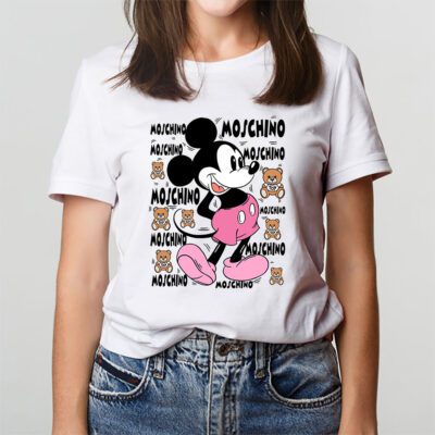 Mickey Mouse Moschino Unisex T-Shirt Cotton Tee TAT7084 3 Mickey Mouse Moschino Unisex T Shirt Cotton Tee TAT7084 3
