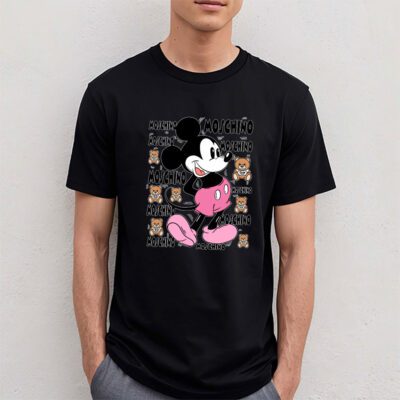 Mickey Mouse Moschino Unisex T-Shirt Cotton Tee TAT7084 4 Mickey Mouse Moschino Unisex T Shirt Cotton Tee TAT7084 4