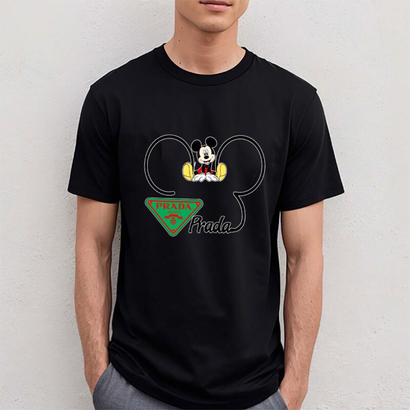 Mickey Mouse Prada Unisex T Shirt Cotton Tee TAT8306 4