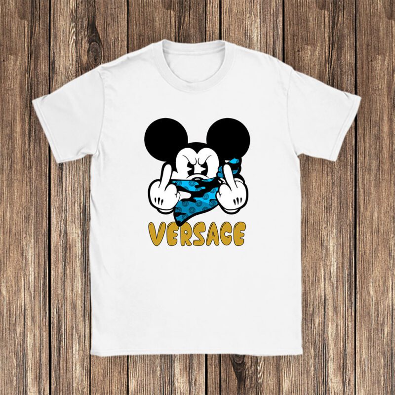 Mickey Mouse Versace Unisex T Shirt Cotton Tee TAT7614 1