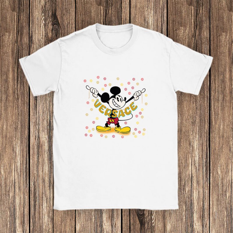 Mickey Mouse Versace Unisex T Shirt Cotton Tee TAT7615 1