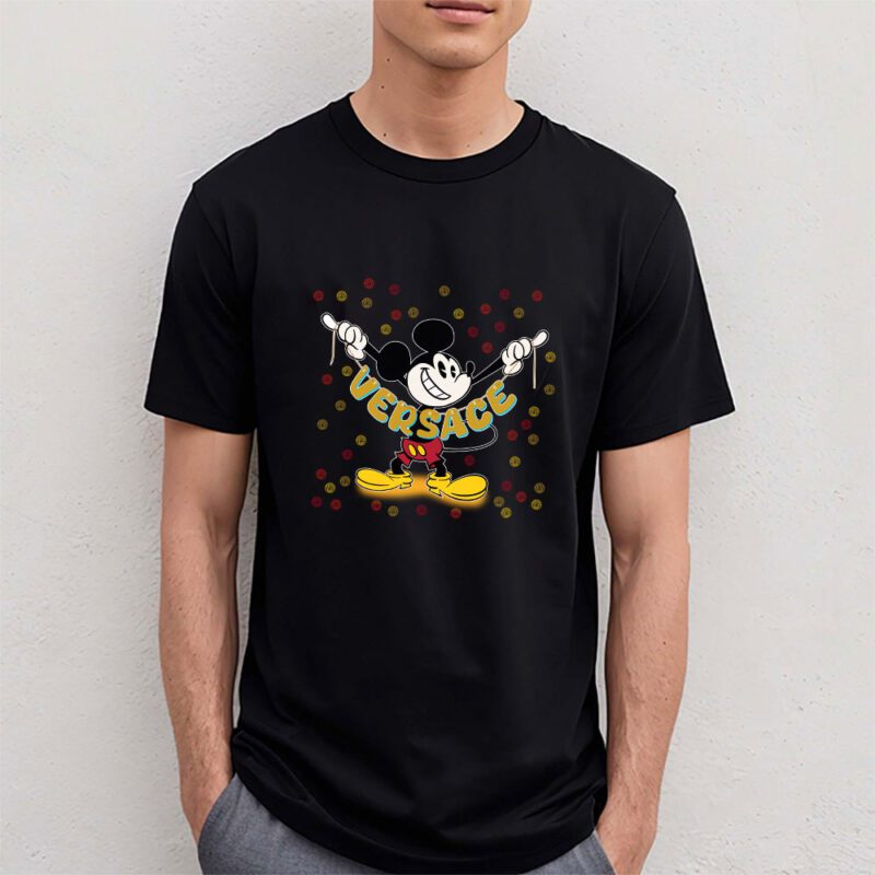 Mickey Mouse Versace Unisex T Shirt Cotton Tee TAT7615 4