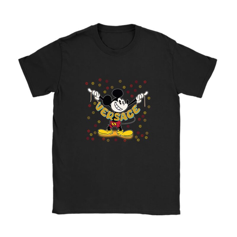Mickey Mouse Versace Unisex T-Shirt Cotton Tee TAT7615