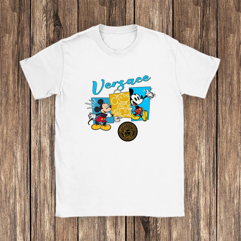 Mickey Mouse Versace Unisex T Shirt Cotton Tee TAT7616 1