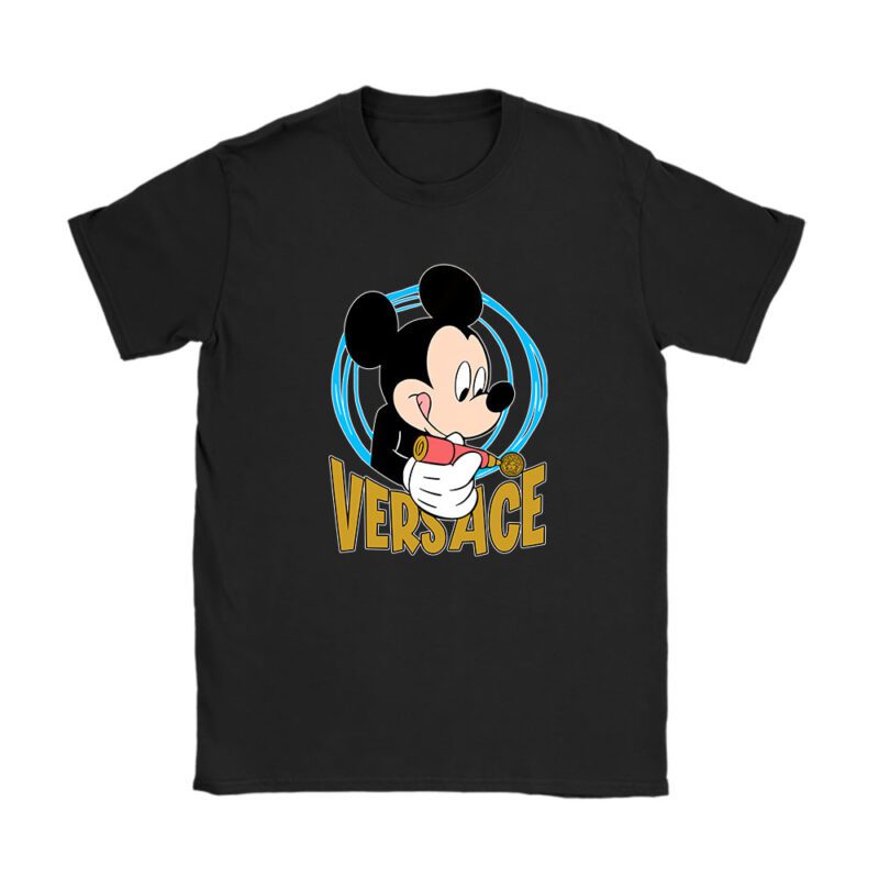 Mickey Mouse Versace Unisex T-Shirt Cotton Tee TAT8312