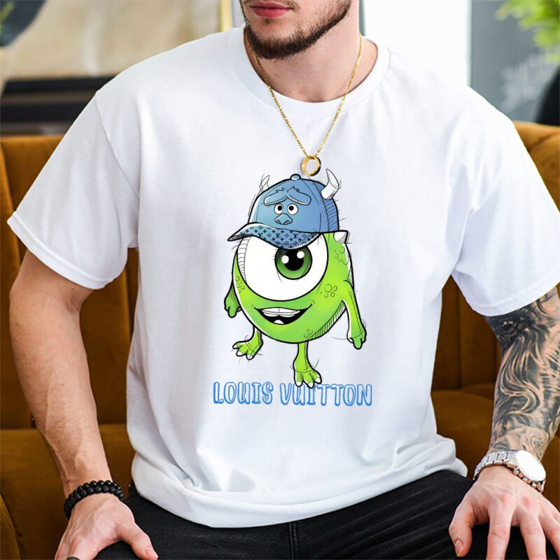 Mike Wazowski Monsters University Louis Vuitton Brand Unisex T Shirt Cotton Tee TAT6374 2