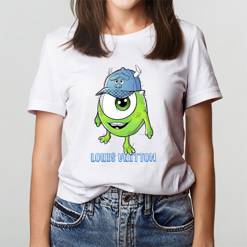 Mike Wazowski Monsters University Louis Vuitton Brand Unisex T Shirt Cotton Tee TAT6374 3