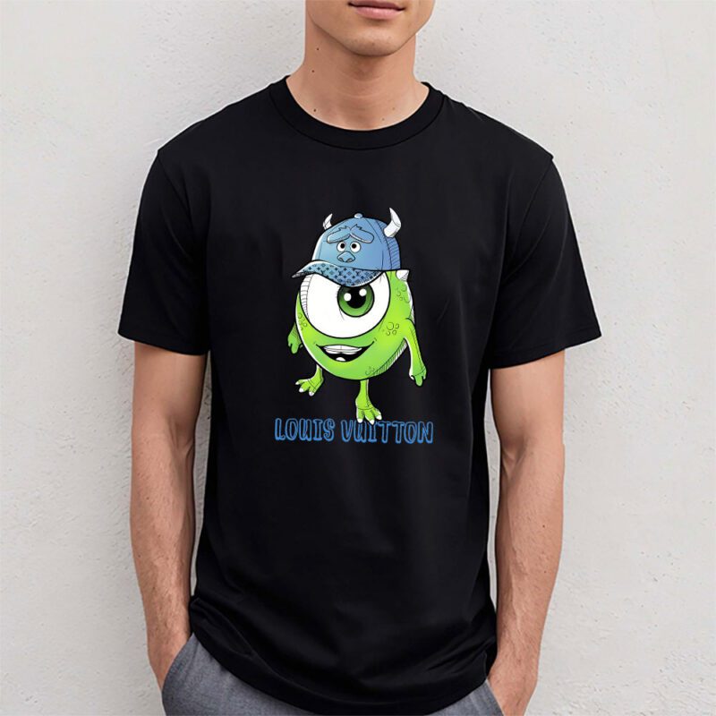 Mike Wazowski Monsters University Louis Vuitton Brand Unisex T Shirt Cotton Tee TAT6374 4