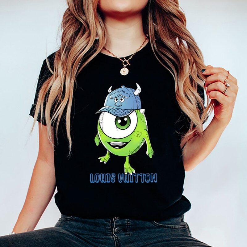 Mike Wazowski Monsters University Louis Vuitton Brand Unisex T Shirt Cotton Tee TAT6374 5
