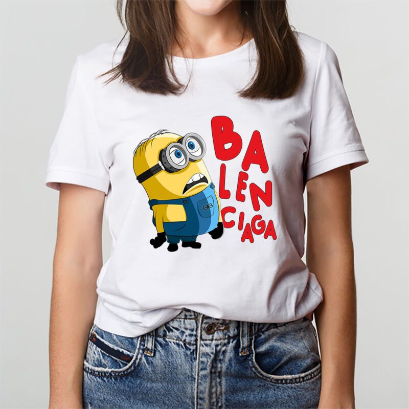 Minions Despicable Me Balenciaga Brand Unisex T Shirt Cotton Tee TAT6308 2