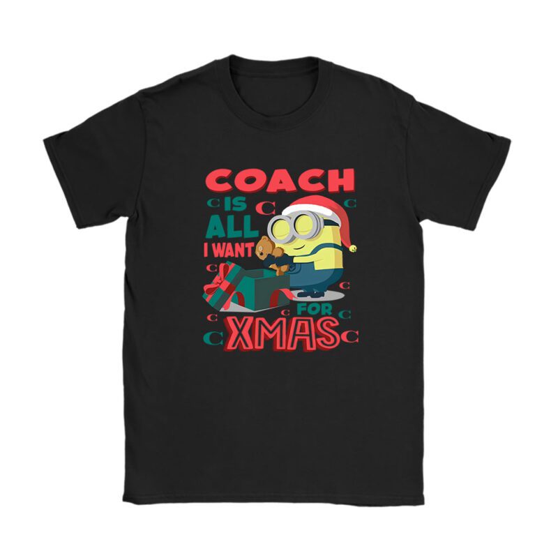 Minions Despicable Me Christmas Coach Brand Unisex T-Shirt Cotton Tee TAT6320