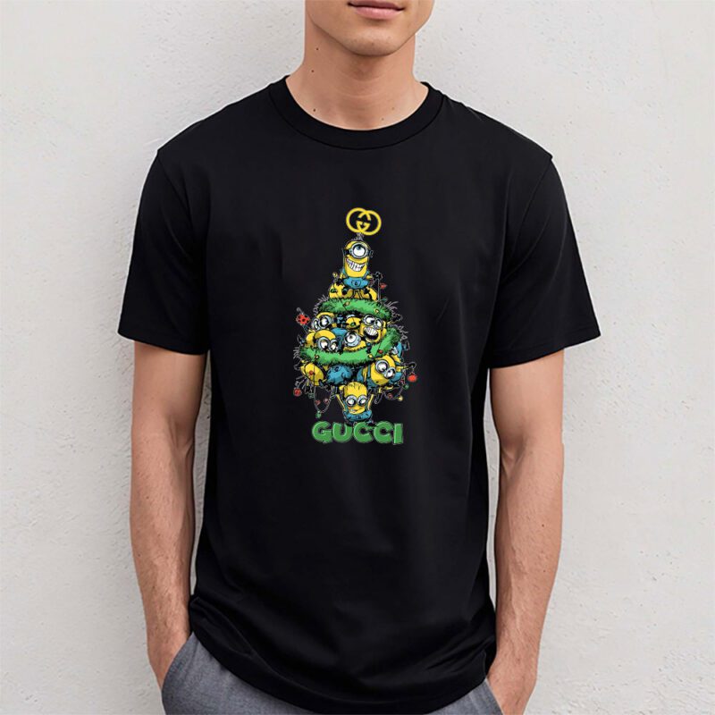 Minions Despicable Me Christmas Gucci Brand Unisex T Shirt Cotton Tee TAT6326 4