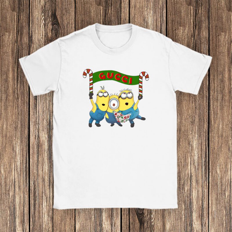 Minions Despicable Me Christmas Gucci Brand Unisex T Shirt Cotton Tee TAT6327 1