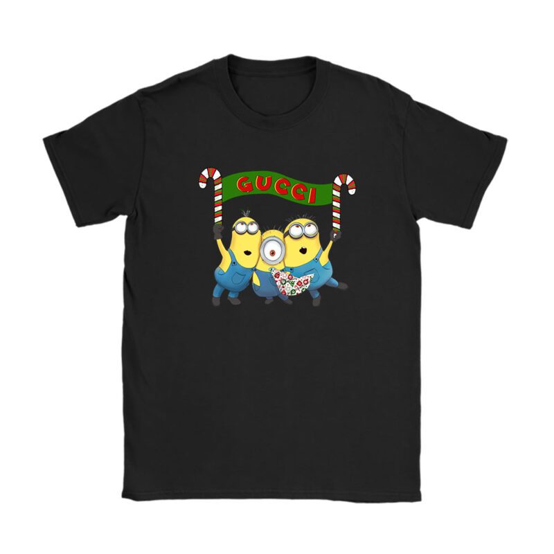 Minions Despicable Me Christmas Gucci Brand Unisex T-Shirt Cotton Tee TAT6327