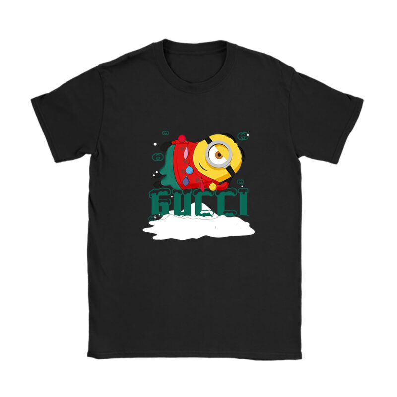 Minions Despicable Me Christmas Gucci Brand Unisex T-Shirt Cotton Tee TAT6329