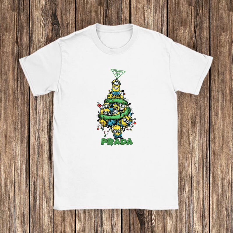 Minions Despicable Me Christmas Prada Brand Unisex T Shirt Cotton Tee TAT6334 1