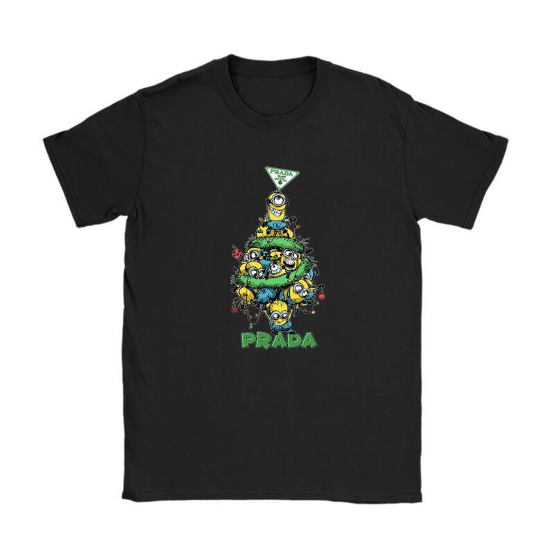 Minions Despicable Me Christmas Prada Brand Unisex T-Shirt Cotton Tee TAT6334