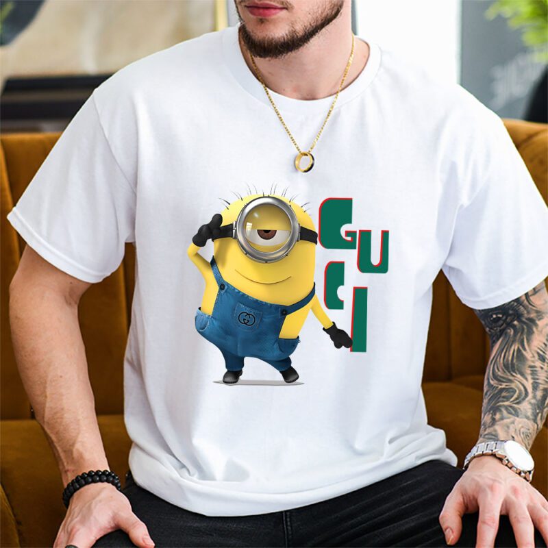 Minions Despicable Me Gucci Brand Unisex T Shirt Cotton Tee TAT6344 2