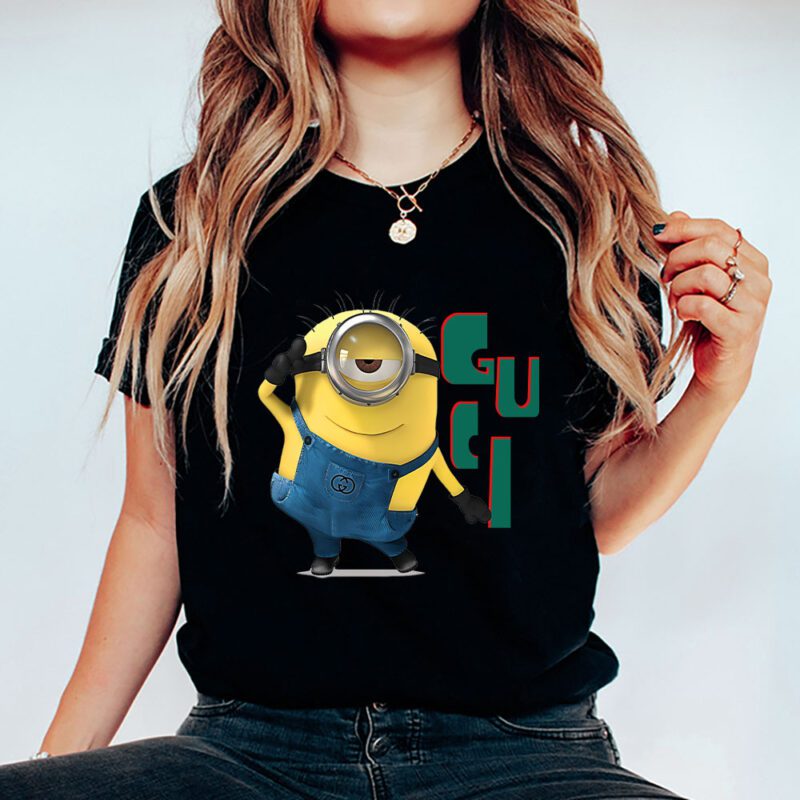 Minions Despicable Me Gucci Brand Unisex T Shirt Cotton Tee TAT6344 5
