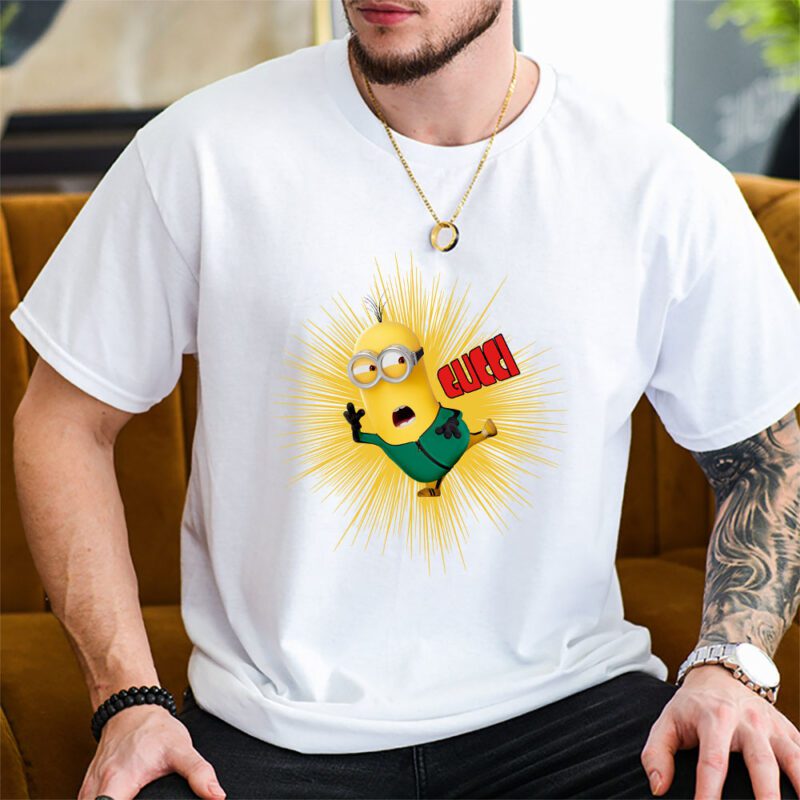 Minions Despicable Me Gucci Brand Unisex T Shirt Cotton Tee TAT6347 2