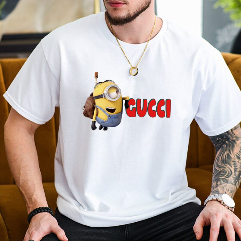 Minions Despicable Me Gucci Brand Unisex T Shirt Cotton Tee TAT6348 2