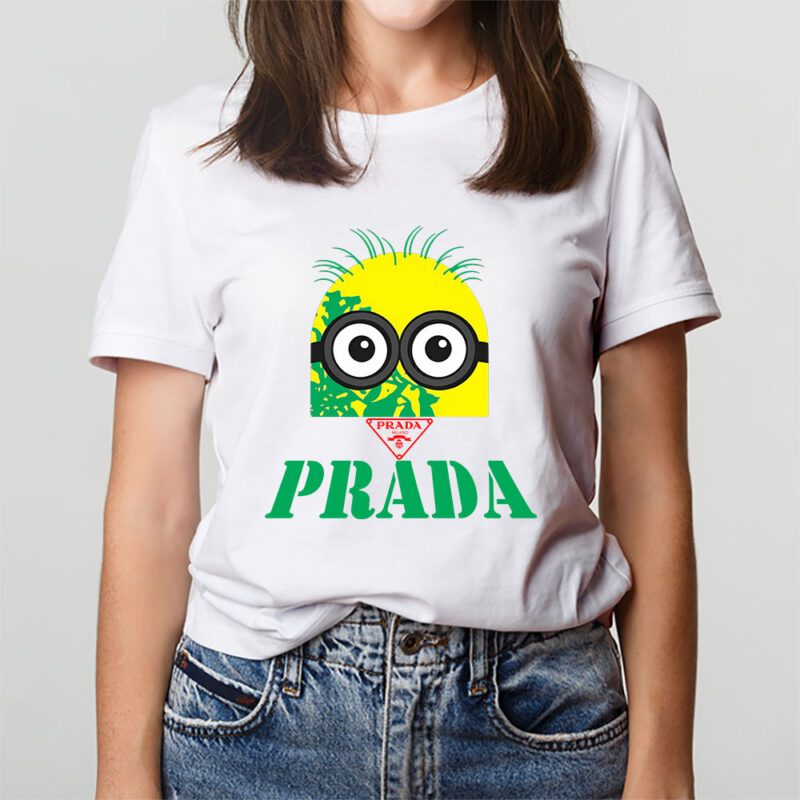 Minions Despicable Me Prada Brand Unisex T Shirt Cotton Tee TAT6361 3