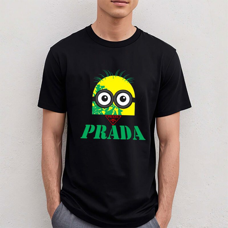 Minions Despicable Me Prada Brand Unisex T Shirt Cotton Tee TAT6361 4