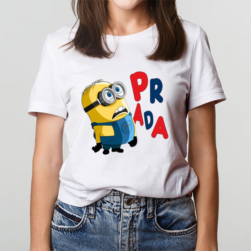 Minions Despicable Me Prada Brand Unisex T Shirt Cotton Tee TAT6363 2