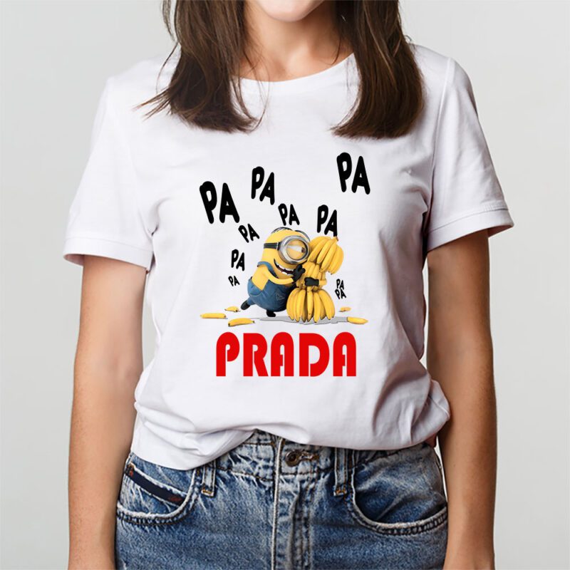 Minions Despicable Me Prada Brand Unisex T Shirt Cotton Tee TAT6364 3