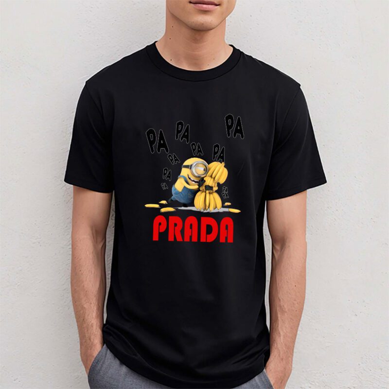 Minions Despicable Me Prada Brand Unisex T Shirt Cotton Tee TAT6364 4