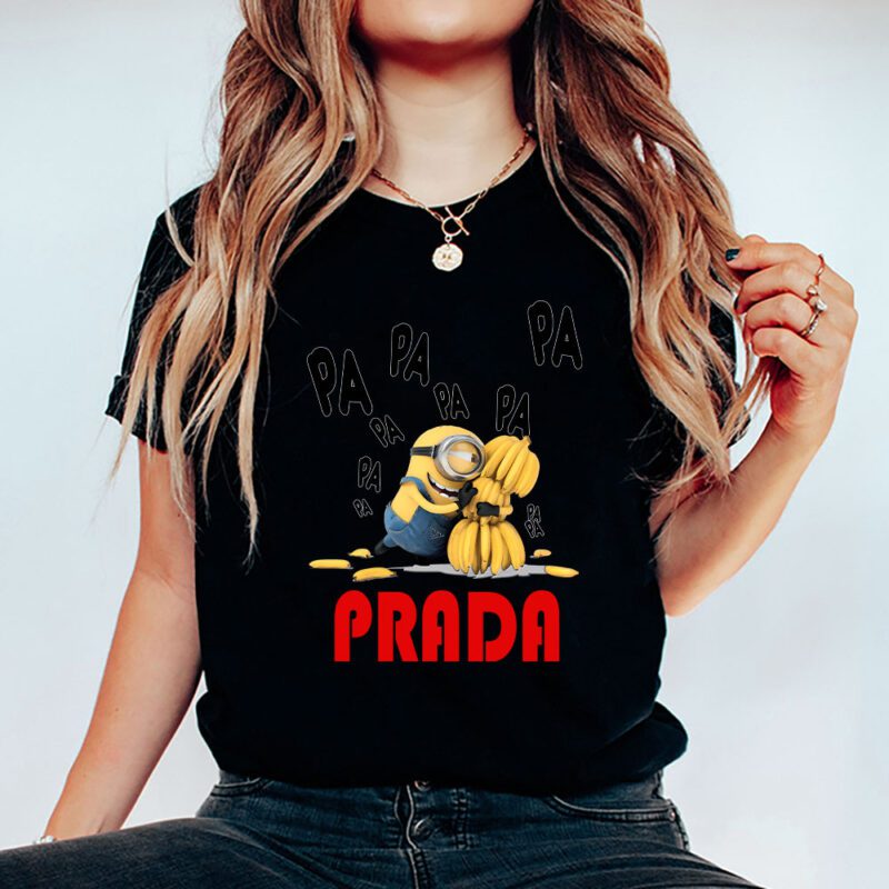 Minions Despicable Me Prada Brand Unisex T Shirt Cotton Tee TAT6364 5