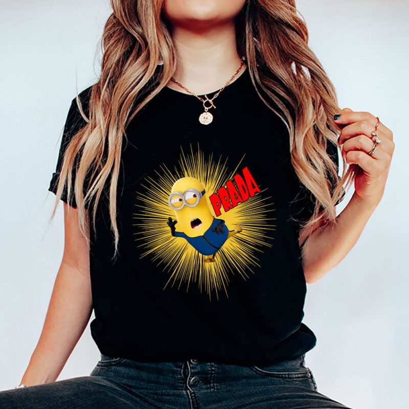 Minions Despicable Me Prada Brand Unisex T Shirt Cotton Tee TAT6366 5