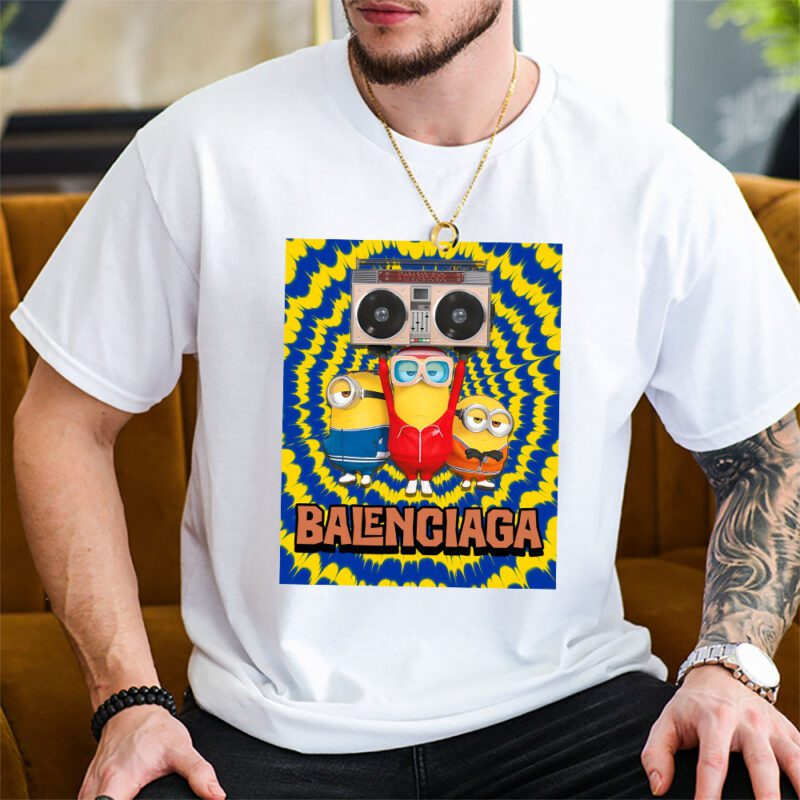 Minions Despicable Me Tie Dye Balenciaga Unisex T Shirt TAT5526 2