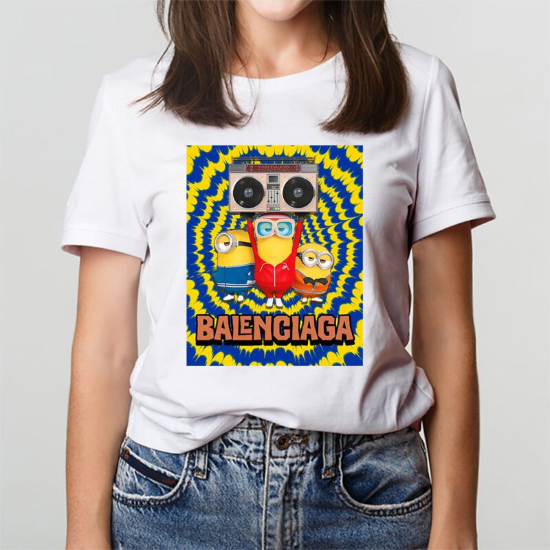 Minions Despicable Me Tie Dye Balenciaga Unisex T Shirt TAT5526 3