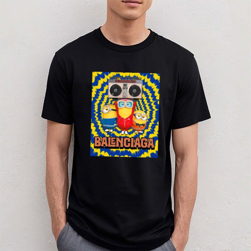 Minions Despicable Me Tie Dye Balenciaga Unisex T Shirt TAT5526 4