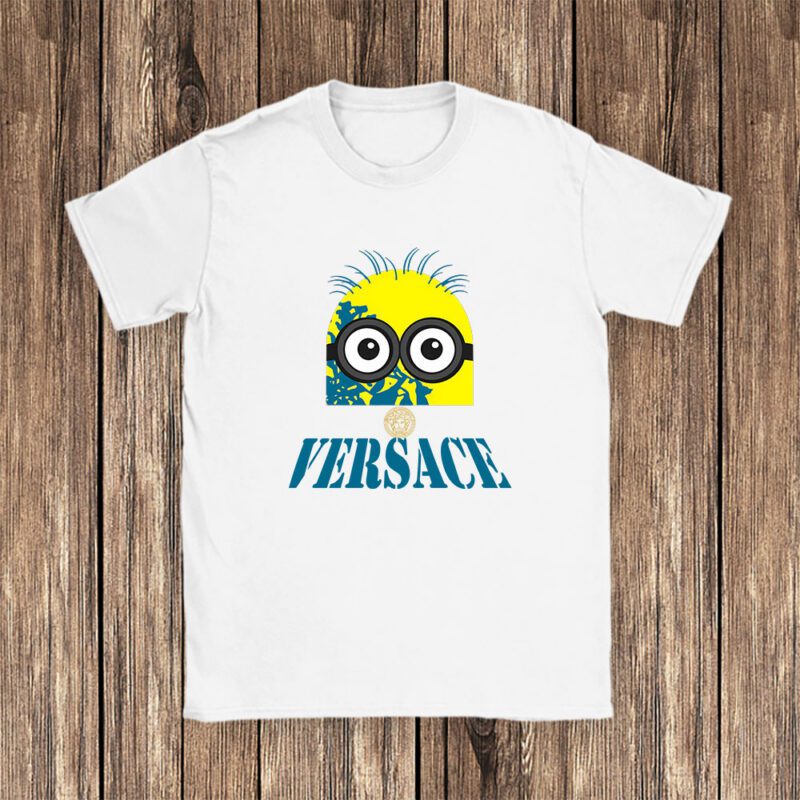 Minions Despicable Me Versace Brand Unisex T Shirt Cotton Tee TAT6368 1