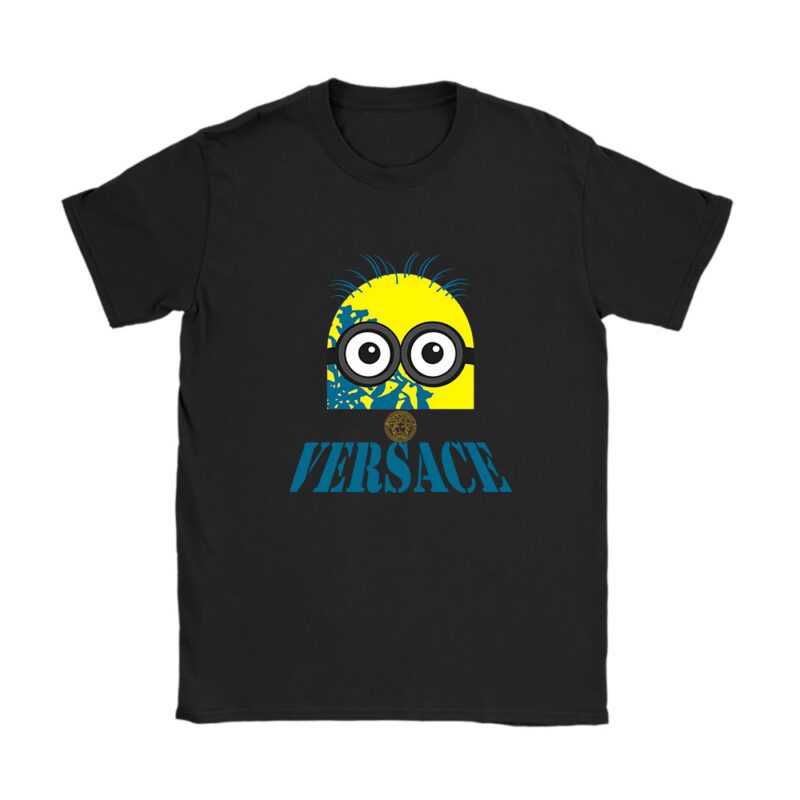 Minions Despicable Me Versace Brand Unisex T-Shirt Cotton Tee TAT6368