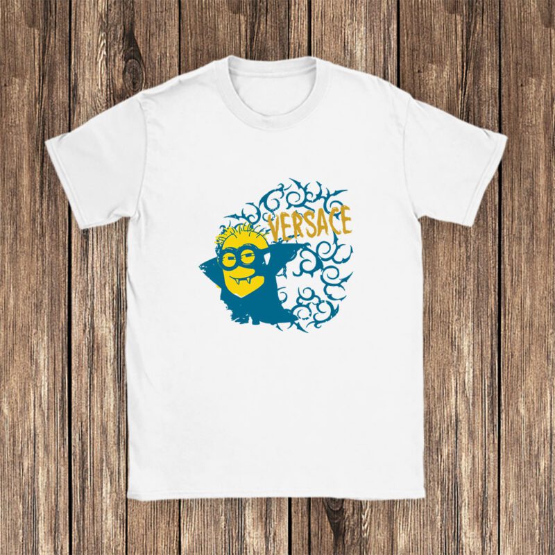 Minions Despicable Me Versace Brand Unisex T Shirt Cotton Tee TAT6371 1